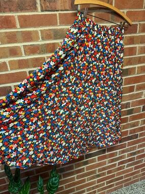 Liz Claiborne Multicolor Floral Maxi Skirt - Red, Blue, Yellow, White, Green